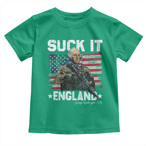 Suck It England Funny 4th of July George Washington 1776 Toddler T Shirt TS10 Irish Green Print Your Wear