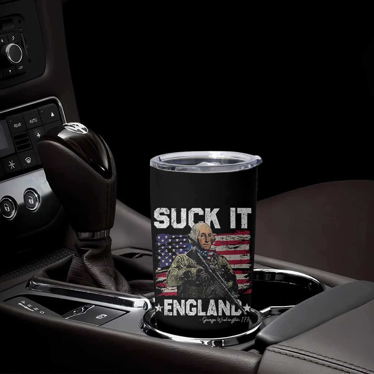 Suck It England Funny 4th of July George Washington 1776 Tumbler Cup TS10 Print Your Wear