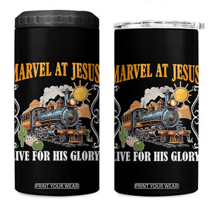 Summer VBS 2025 4 in 1 Can Cooler Tumbler Marvel at Jesus Live for His Glory Christian Bible Camp TS02 One Size: 16 oz Black Print Your Wear