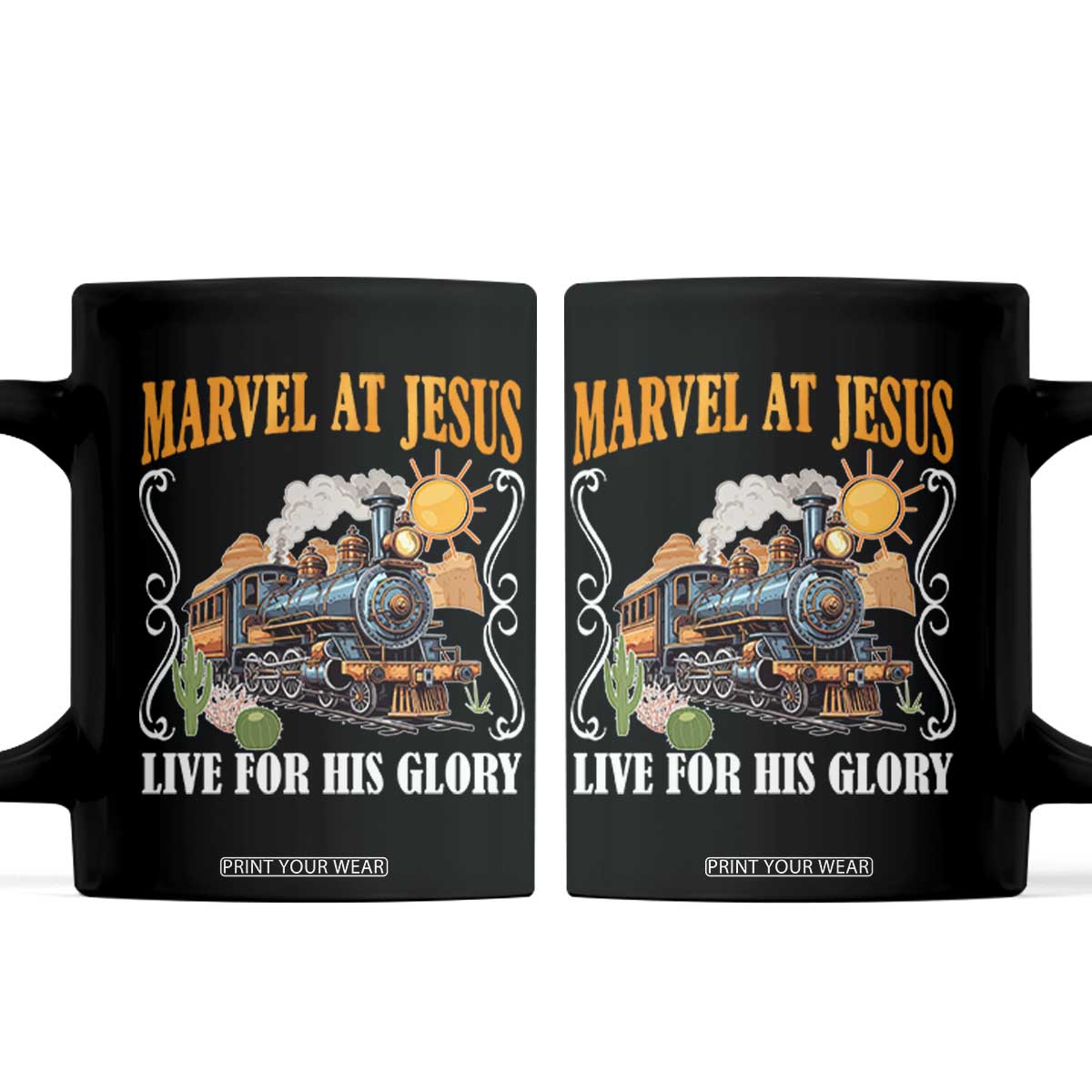 Summer VBS 2025 Coffee Mug Marvel at Jesus Live for His Glory Christian Bible Camp TS02 Black Print Your Wear