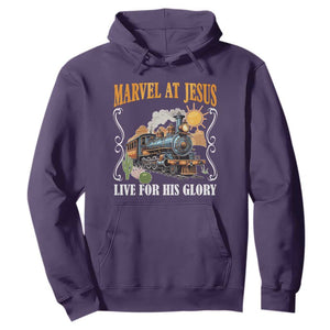 Summer VBS 2025 Hoodie Marvel at Jesus Live for His Glory Christian Bible Camp TS02 Purple Print Your Wear