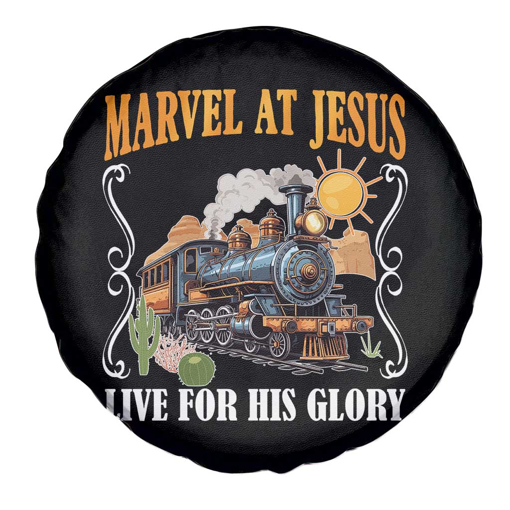 Summer VBS 2025 Spare Tire Cover Marvel at Jesus Live for His Glory Christian Bible Camp TS02 Print Your Wear