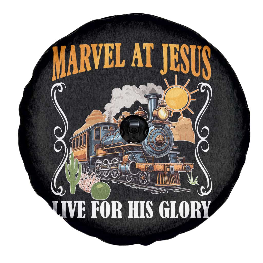 Summer VBS 2025 Spare Tire Cover Marvel at Jesus Live for His Glory Christian Bible Camp TS02 Print Your Wear