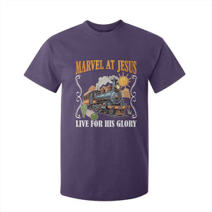 Summer VBS 2025 T Shirt For Kid Marvel at Jesus Live for His Glory Christian Bible Camp TS02 Purple Print Your Wear