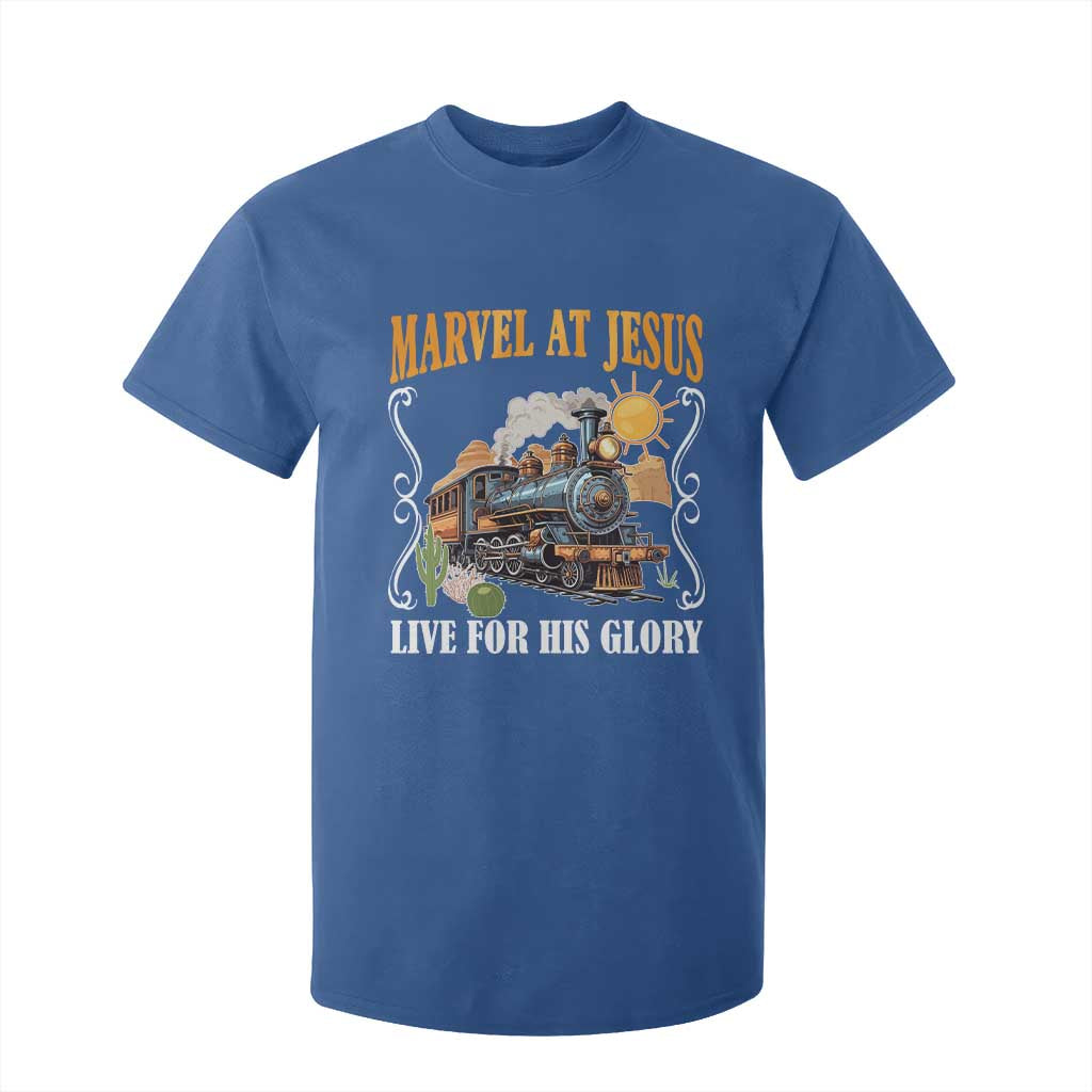 Summer VBS 2025 T Shirt For Kid Marvel at Jesus Live for His Glory Christian Bible Camp TS02 Royal Blue Print Your Wear