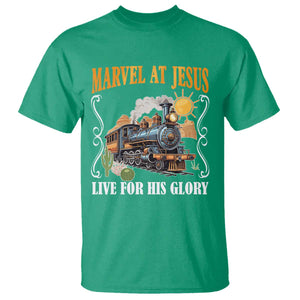 Summer VBS 2025 T Shirt Marvel at Jesus Live for His Glory Christian Bible Camp TS02 Irish Green Print Your Wear