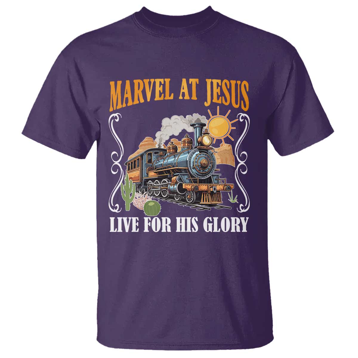 Summer VBS 2025 T Shirt Marvel at Jesus Live for His Glory Christian Bible Camp TS02 Purple Print Your Wear