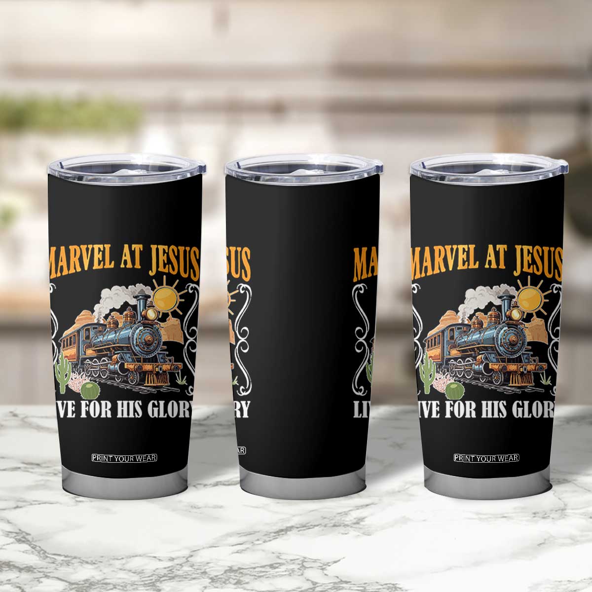 Summer VBS 2025 Tumbler Cup Marvel at Jesus Live for His Glory Christian Bible Camp TS02 Print Your Wear