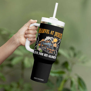 Summer VBS 2025 Tumbler With Handle Marvel at Jesus Live for His Glory Christian Bible Camp TS02 Print Your Wear