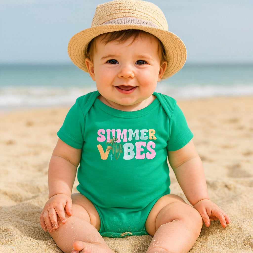 Summer Vibes Baby Onesie Beach Life My First Vacation TS10 Print Your Wear