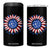 Sunflower American Flag 4 in 1 Can Cooler Tumbler Floral USA 4th of July Merica TS10 One Size: 16 oz Black Print Your Wear