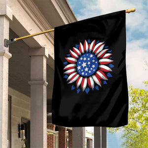 Sunflower American Flag Garden Flag Floral USA 4th of July Merica TS10 Print Your Wear