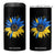 Sunflower Ukraine Flag 4 in 1 Can Cooler Tumbler Patriot Patriotic Ukraine Ukrainian National Flag TS10 One Size: 16 oz Black Print Your Wear