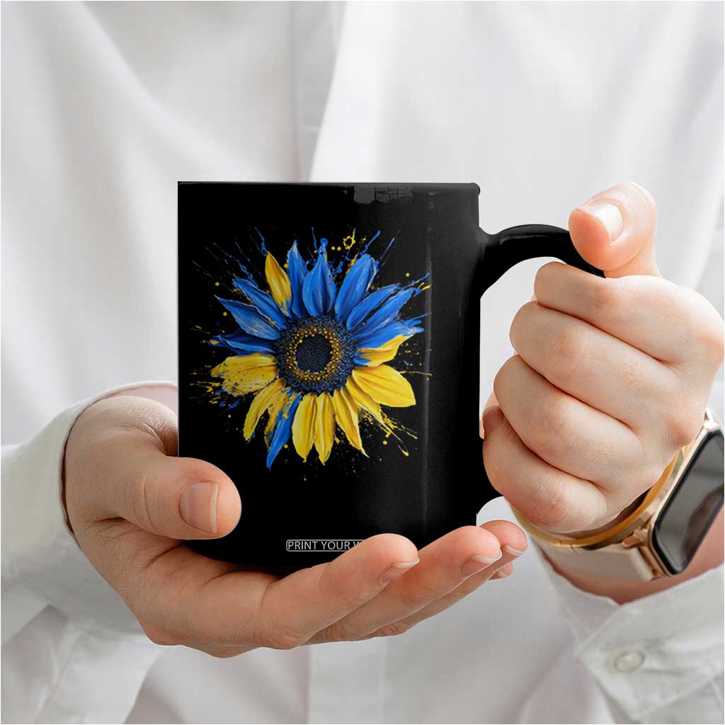 Sunflower Ukraine Flag Coffee Mug Patriot Patriotic Ukraine Ukrainian National Flag TS10 Print Your Wear