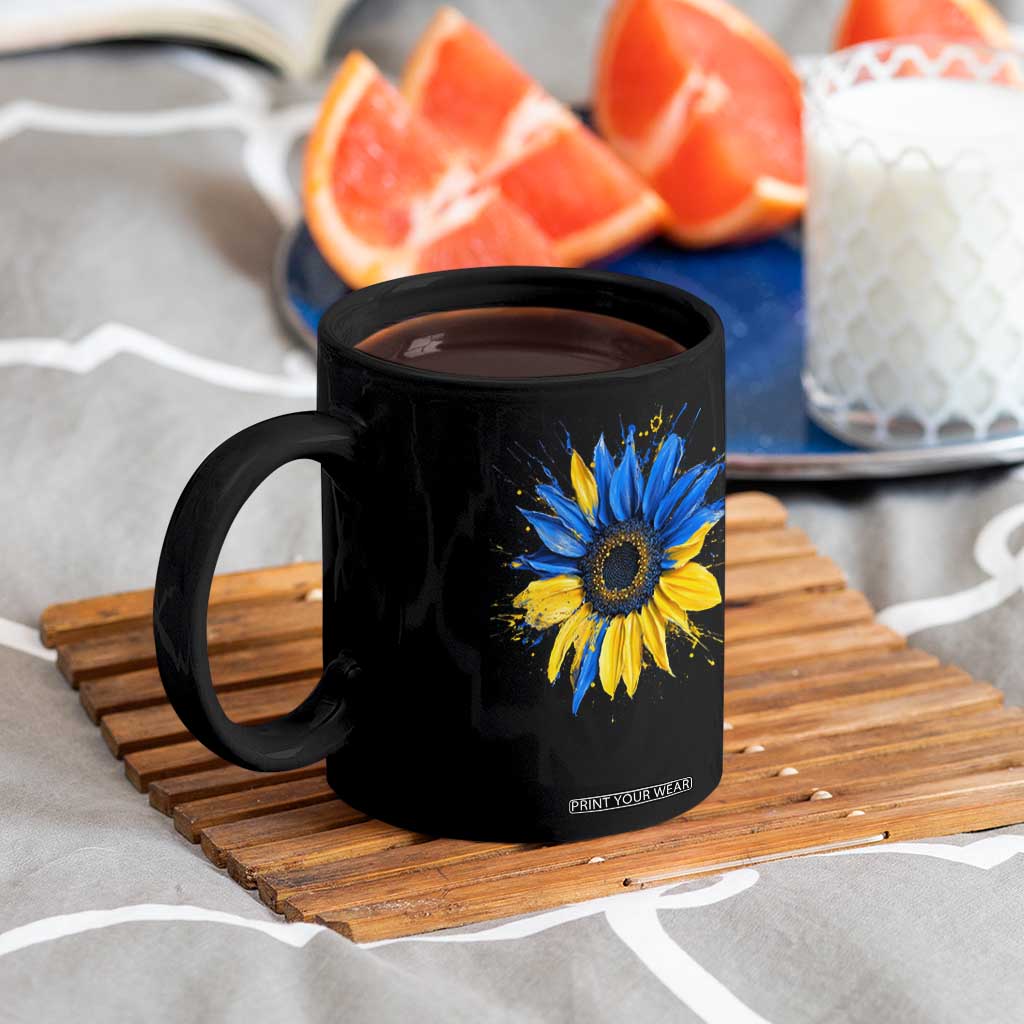 Sunflower Ukraine Flag Coffee Mug Patriot Patriotic Ukraine Ukrainian National Flag TS10 Print Your Wear