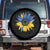Sunflower Ukraine Flag Spare Tire Cover Patriot Patriotic Ukraine Ukrainian National Flag TS10 No hole Black Print Your Wear