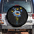 Sunflower Ukraine Flag Spare Tire Cover Ukrainian Butterflies Flowers TS10 No hole Black Print Your Wear