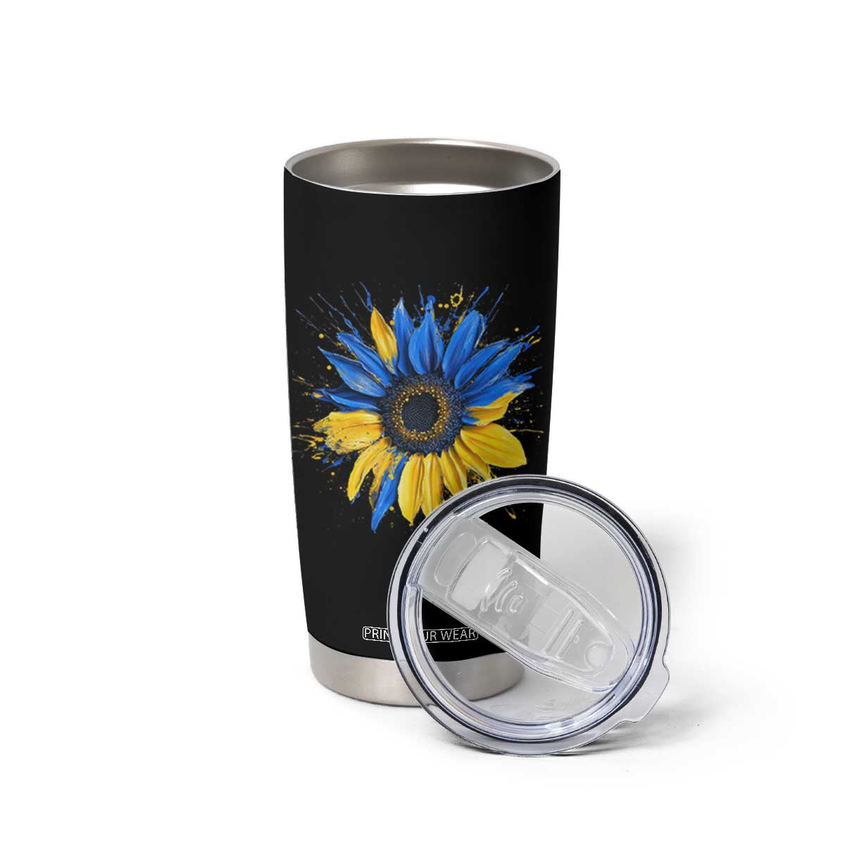 Sunflower Ukraine Flag Tumbler Cup Patriot Patriotic Ukraine Ukrainian National Flag TS10 Print Your Wear