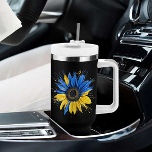 Sunflower Ukraine Flag Tumbler With Handle Patriot Patriotic Ukraine Ukrainian National Flag TS10 Print Your Wear