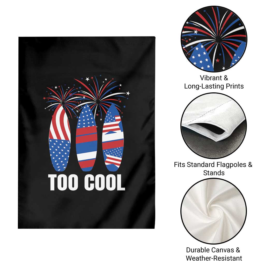 Surfing Lover Garden Flag Surfboard 4th Of July Patriotic USA Flag Fireworks TS11 Print Your Wear