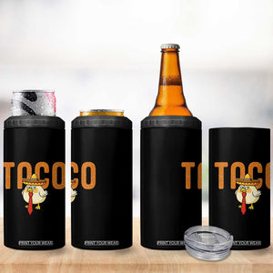TACO Chicken in Sombrero 4 in 1 Can Cooler Tumbler Funny Mexican Food TS02 Print Your Wear