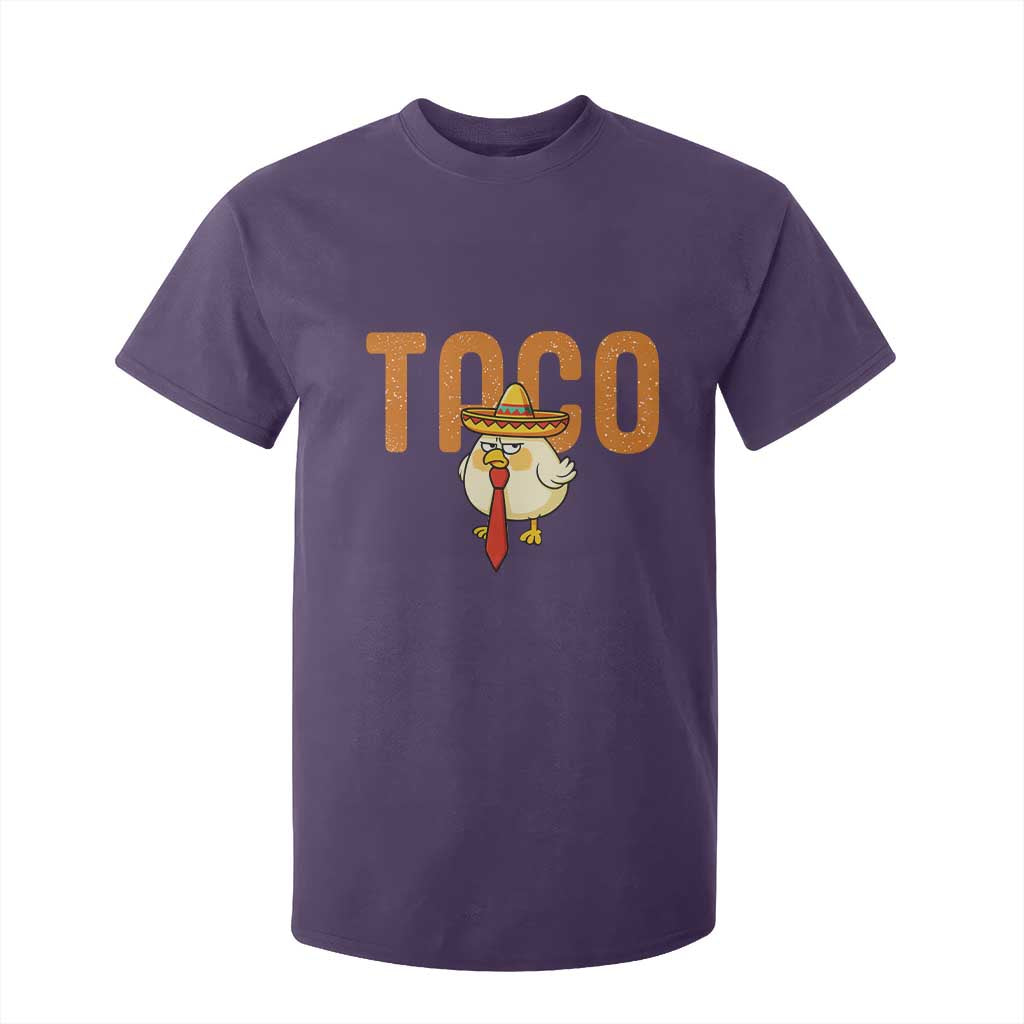 TACO Chicken in Sombrero T Shirt For Kid Funny Mexican Food TS02 Purple Print Your Wear