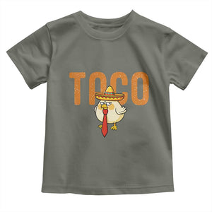 TACO Chicken in Sombrero Toddler T Shirt Funny Mexican Food TS02 Military Green Print Your Wear
