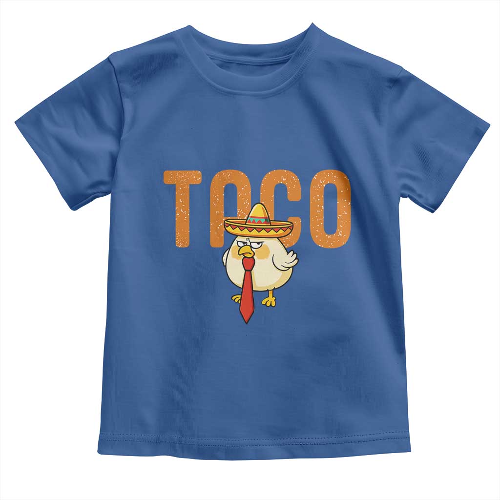 TACO Chicken in Sombrero Toddler T Shirt Funny Mexican Food TS02 Royal Blue Print Your Wear