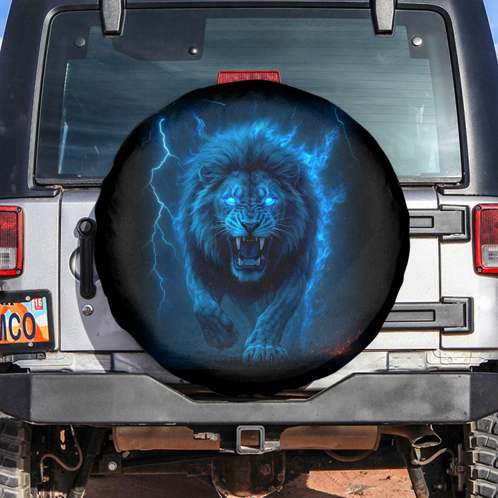 Vintage Classic Blue Lion Bootleg Graphic Spare Tire Cover TS10 No hole Black Print Your Wear