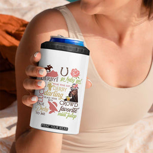 Talk Derby To Me 4 in 1 Can Cooler Tumbler Horse Riders Ky Racing Day TS02 Print Your Wear