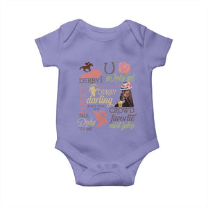 Talk Derby To Me Baby Onesie Horse Riders Ky Racing Day TS02 Violet Print Your Wear