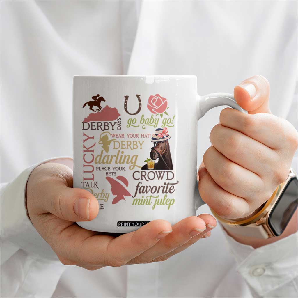 Talk Derby To Me Coffee Mug Horse Riders Ky Racing Day TS02 Print Your Wear