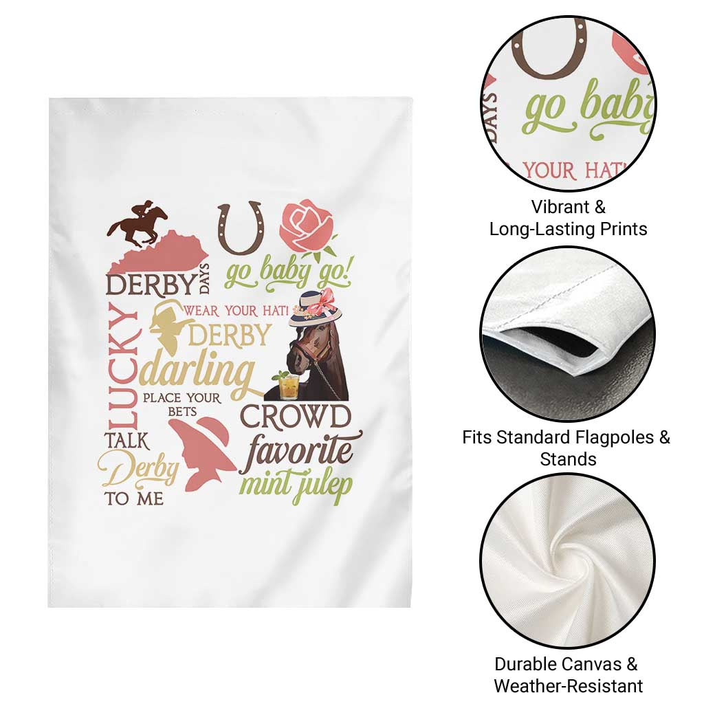Talk Derby To Me Garden Flag Horse Riders Ky Racing Day TS02 Print Your Wear