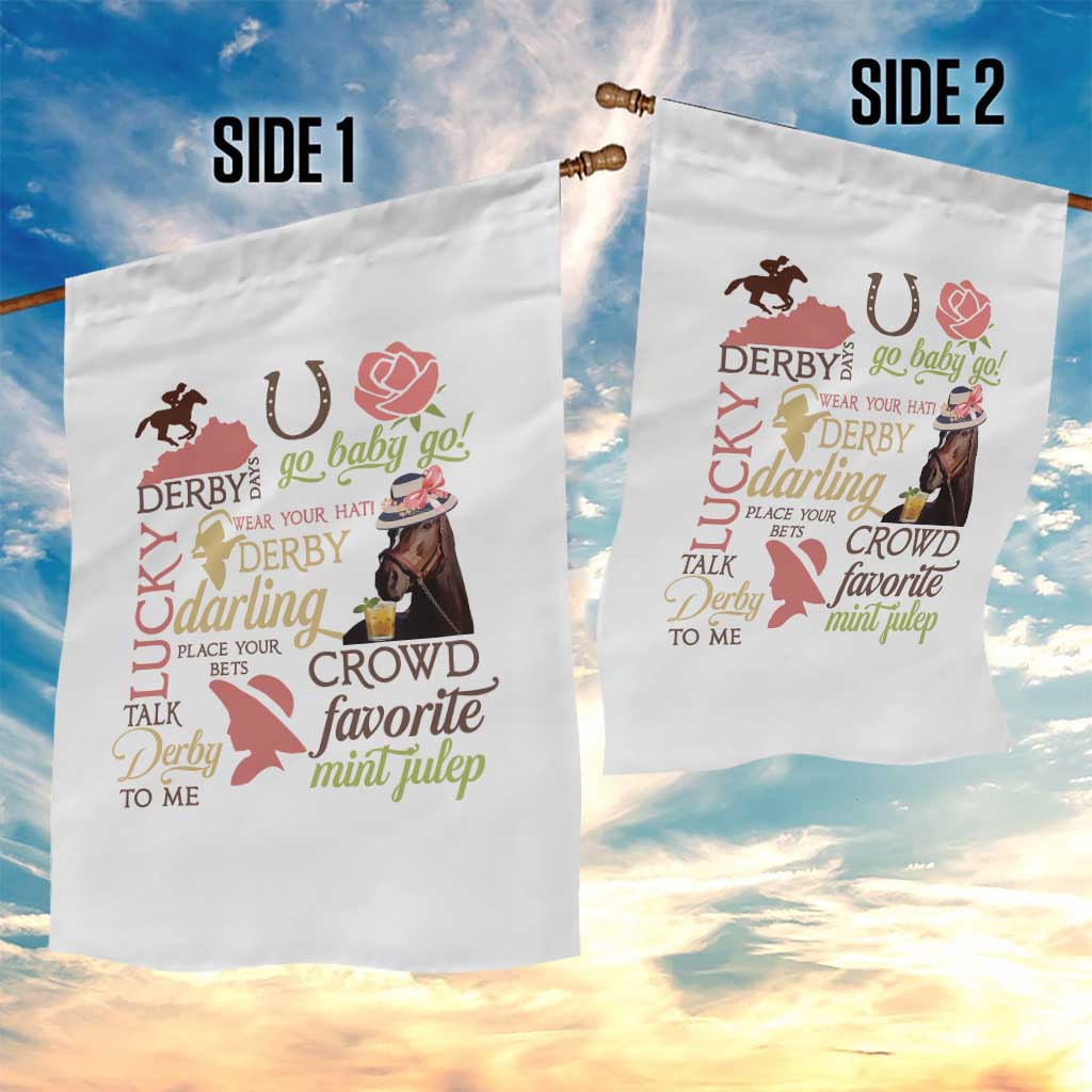 Talk Derby To Me Garden Flag Horse Riders Ky Racing Day TS02 Print Your Wear