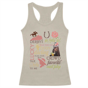 Talk Derby To Me Racerback Tank Top Horse Riders Ky Racing Day TS02 Sand Print Your Wear