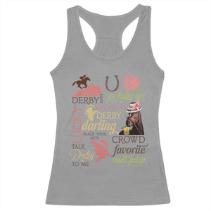 Talk Derby To Me Racerback Tank Top Horse Riders Ky Racing Day TS02 Sport Gray Print Your Wear