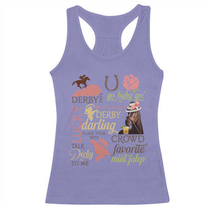 Talk Derby To Me Racerback Tank Top Horse Riders Ky Racing Day TS02 Violet Print Your Wear