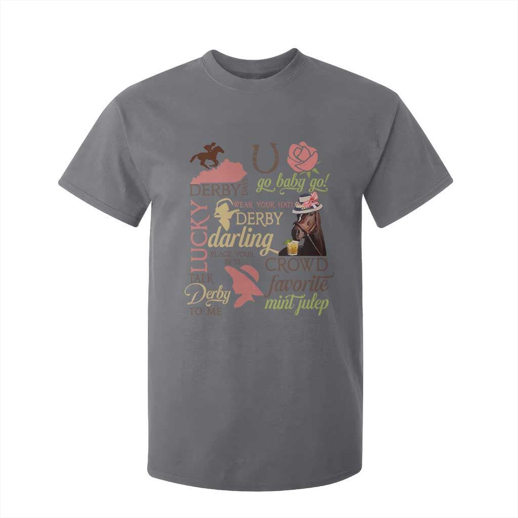Talk Derby To Me T Shirt For Kid Horse Riders Ky Racing Day TS02 Charcoal Print Your Wear
