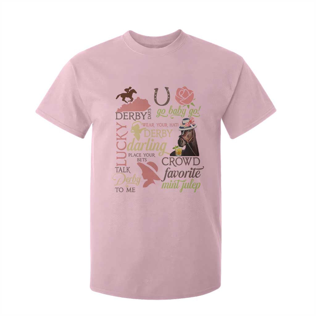 Talk Derby To Me T Shirt For Kid Horse Riders Ky Racing Day TS02 Light Pink Print Your Wear