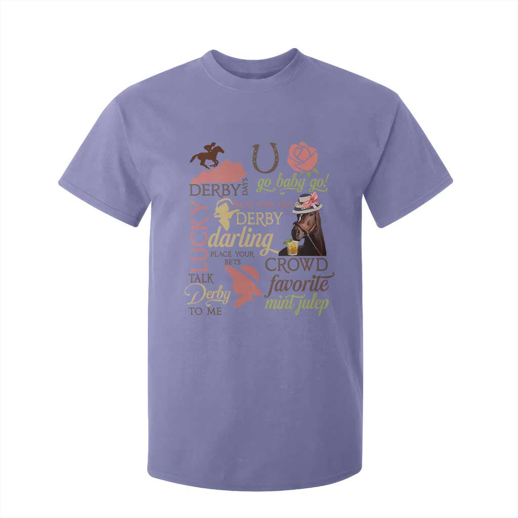 Talk Derby To Me T Shirt For Kid Horse Riders Ky Racing Day TS02 Violet Print Your Wear