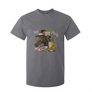 Talk Derby To Me T Shirt For Kid Ky Horse Racing Mint Julep and Roses TS02 Charcoal Print Your Wear