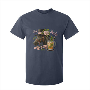 Talk Derby To Me T Shirt For Kid Ky Horse Racing Mint Julep and Roses TS02 Navy Print Your Wear