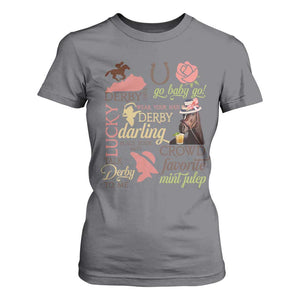 Talk Derby To Me T Shirt For Women Horse Riders Ky Racing Day TS02 Charcoal Print Your Wear