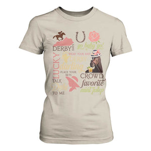 Talk Derby To Me T Shirt For Women Horse Riders Ky Racing Day TS02 Sand Print Your Wear