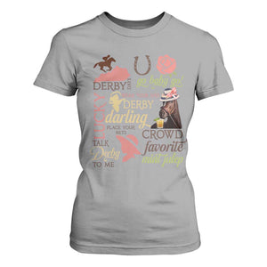 Talk Derby To Me T Shirt For Women Horse Riders Ky Racing Day TS02 Sport Gray Print Your Wear
