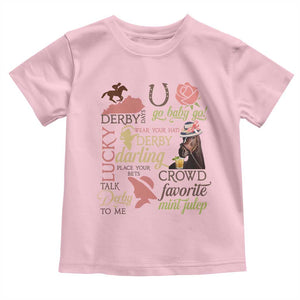 Talk Derby To Me Toddler T Shirt Horse Riders Ky Racing Day TS02 Light Pink Print Your Wear