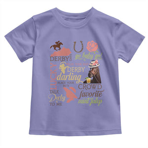 Talk Derby To Me Toddler T Shirt Horse Riders Ky Racing Day TS02 Violet Print Your Wear