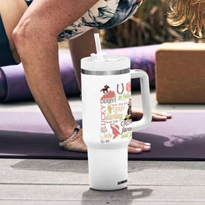 Talk Derby To Me Tumbler With Handle Horse Riders Ky Racing Day TS02 Print Your Wear