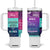 Teacher Life Tumbler With Handle Teaching Appreciation Colorful School Supplies Gift For Educator TB02 One Size: 40 oz White Print Your Wear