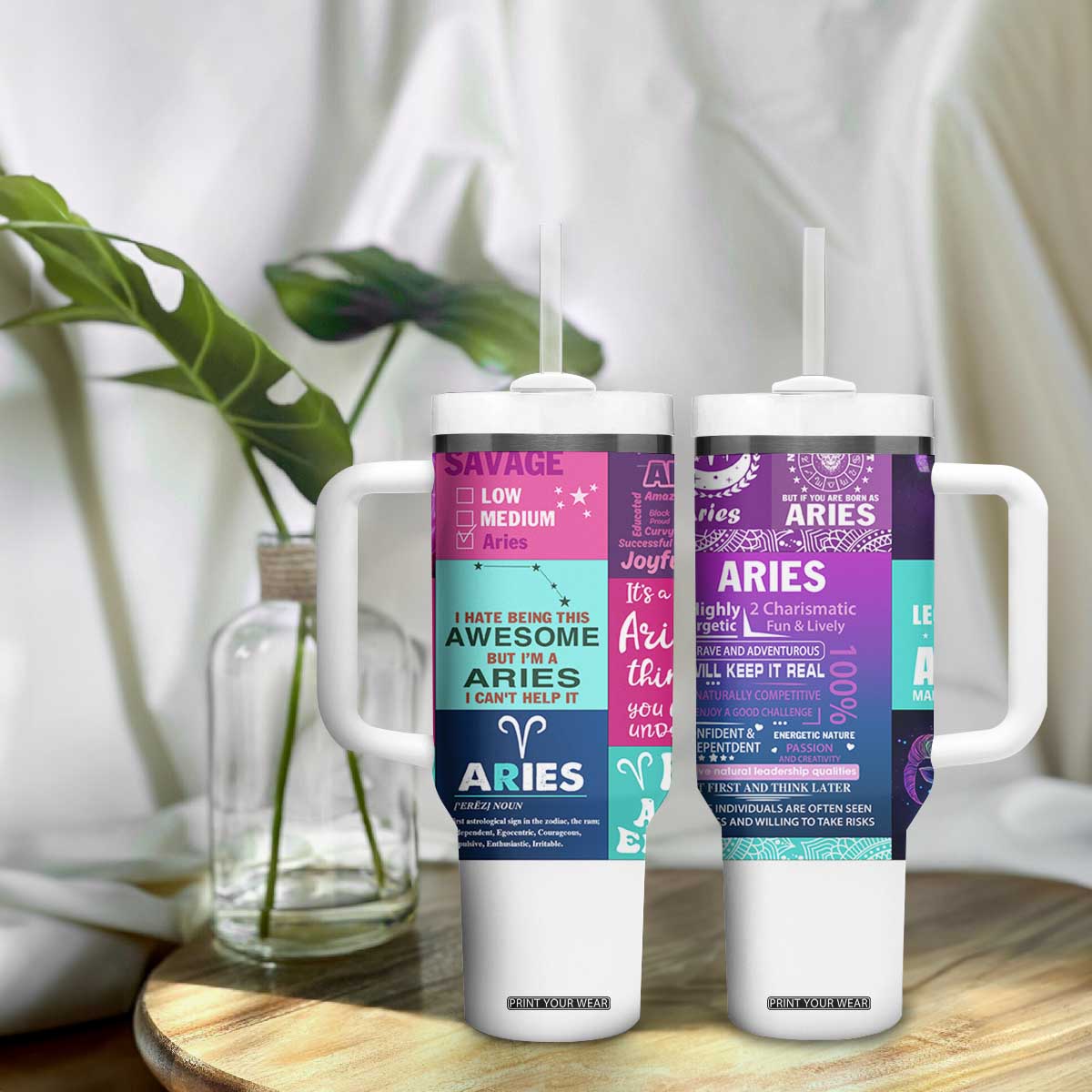 Teacher Life Tumbler With Handle Teaching Appreciation Colorful School Supplies Gift For Educator TB02 Print Your Wear